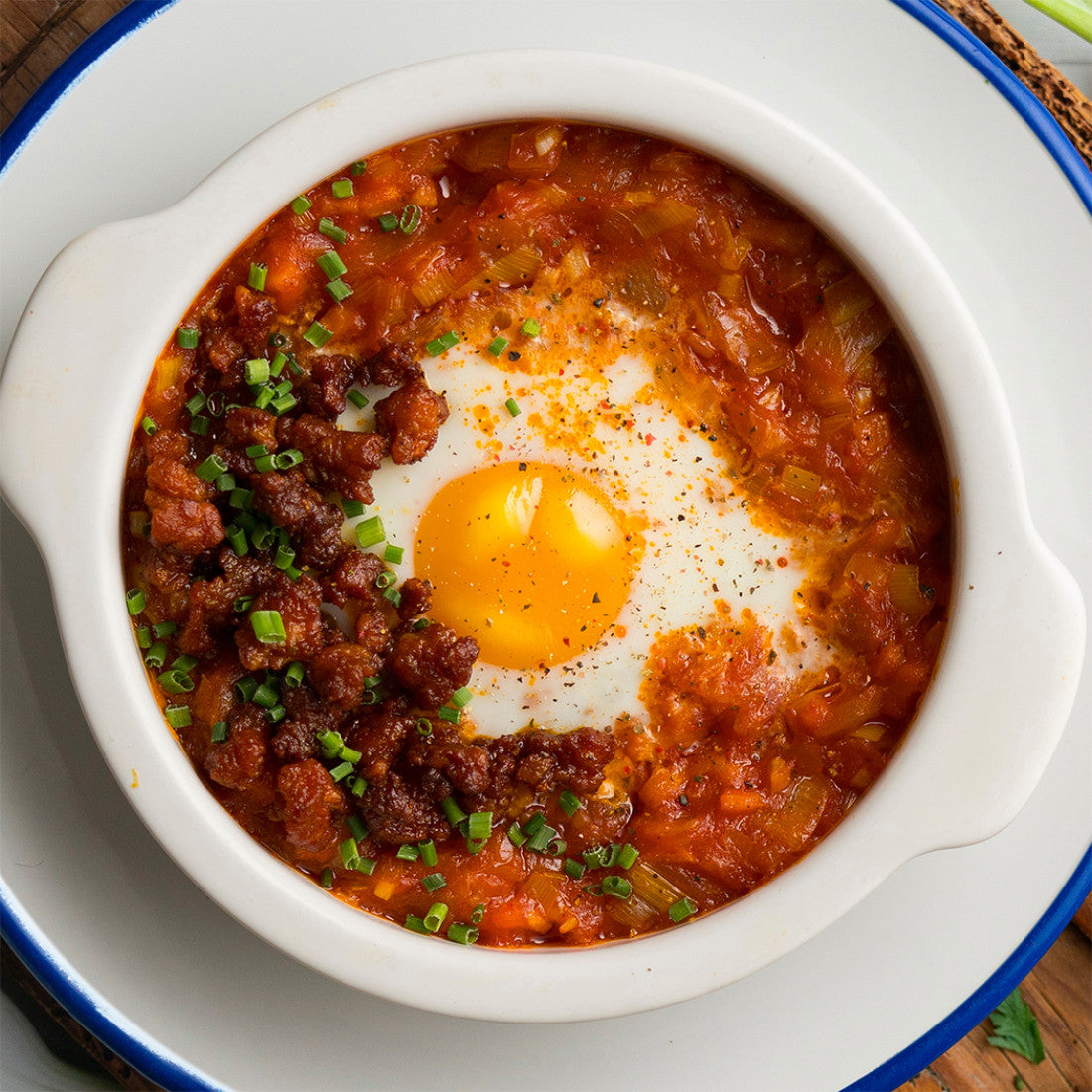 Chorizobakade ägg