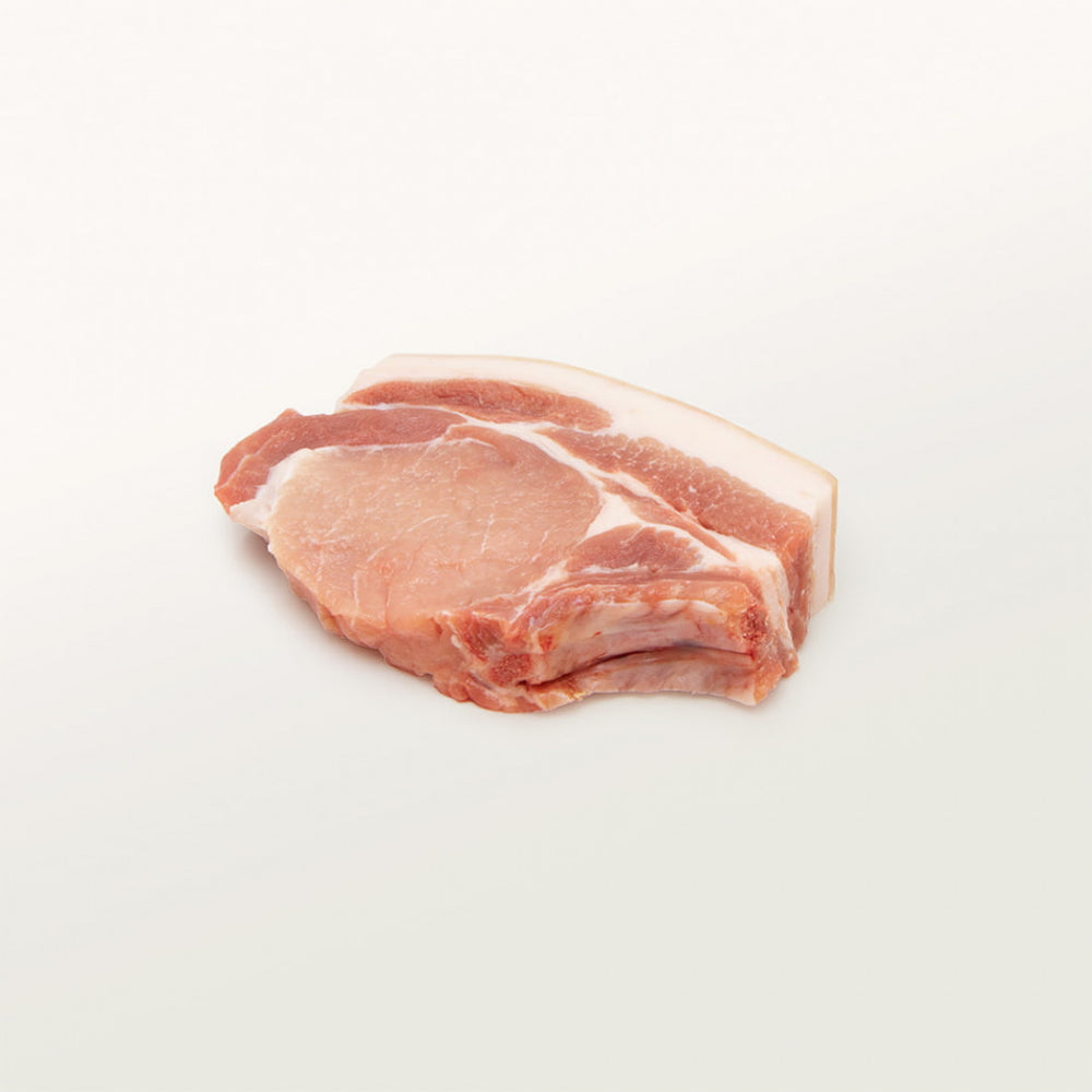 Pork chop, sliced with bone in