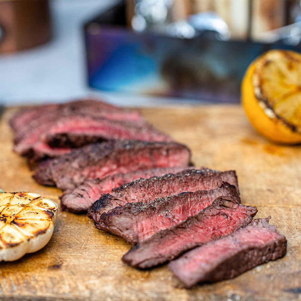 Grilled beef slices
