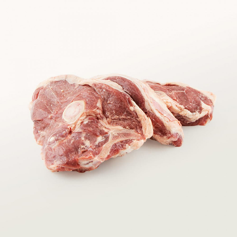 Leg of lamb, sliced with bone