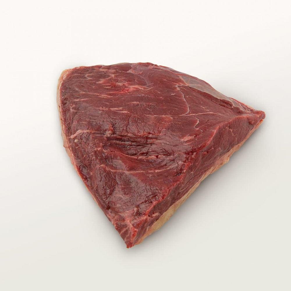 Rump steak with a fat cap